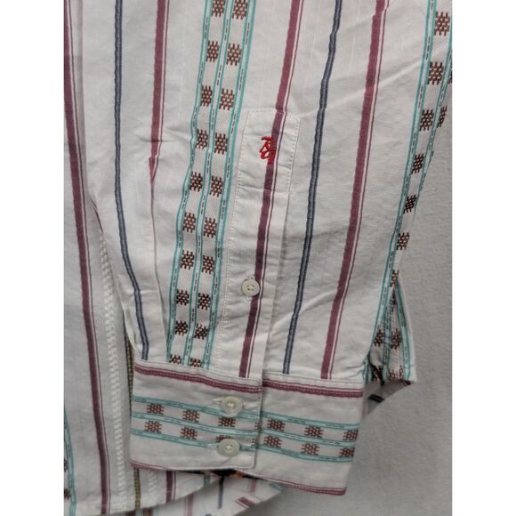 Robert Graham Aztec Design Flip Cuff Button Up Shirt Men's Size XL - Picture 5 of 16